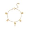 PULSEIRA INFANTIL COM BORBOLETAS BANHADO A OURO 18K