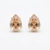 Brinco Cristal Gota Peach