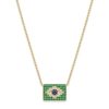 Colar Veneziana com Pingente Bandeira do Brasil Cravejado
