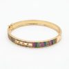 Bracelete Zirconias Coloridas com Detalhe Vazado
